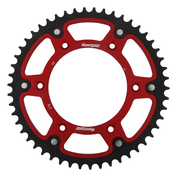 Supersprox Red Stealth Sprocket For Honda CR125R 1983-2007, CRF230M 2009 RST-210-50-RED